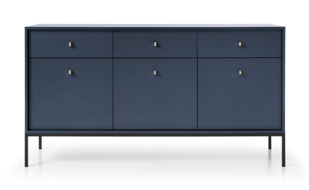 AX LIVING Kommode mit Schubladen Domiti MKS154 154 cm Dunkelblau