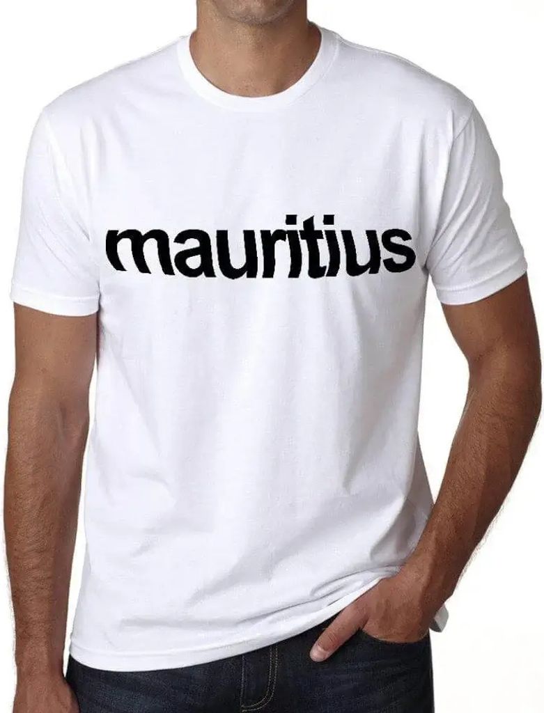 Herren Grafik T-Shirt Mauritius Öko-Verantwortlich Vintage Jahrgang Kurzarm Lustige Druck Geburtstag Geschenk Mann