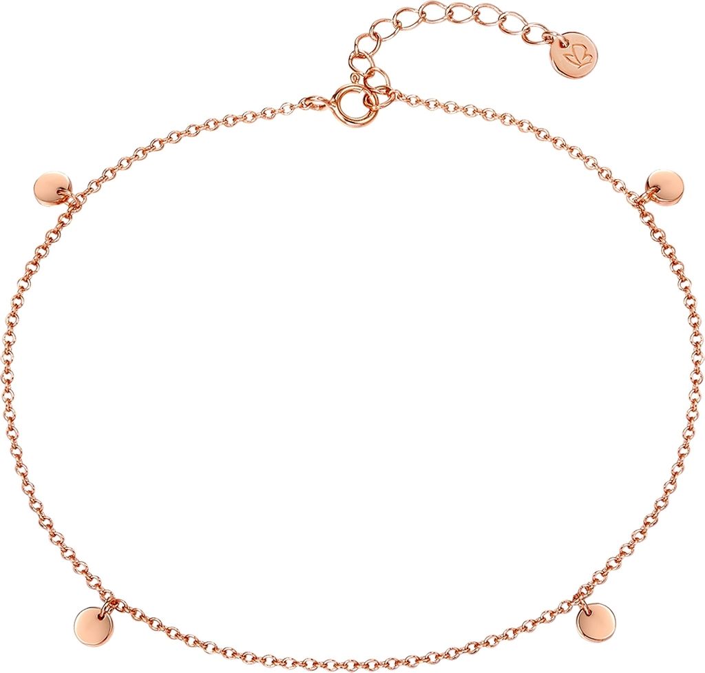 Glanzstücke München Fußkette Kreis Sterling Silber 22,0 cm Basiskette + 3,0 cm Verlängerung 50080577