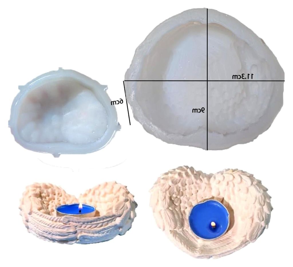 Silikonform Herzflügel, 3D Engel Flügel Silikonform für Kerzenhalter und Aufbewahrung, weich und leicht zu lösen