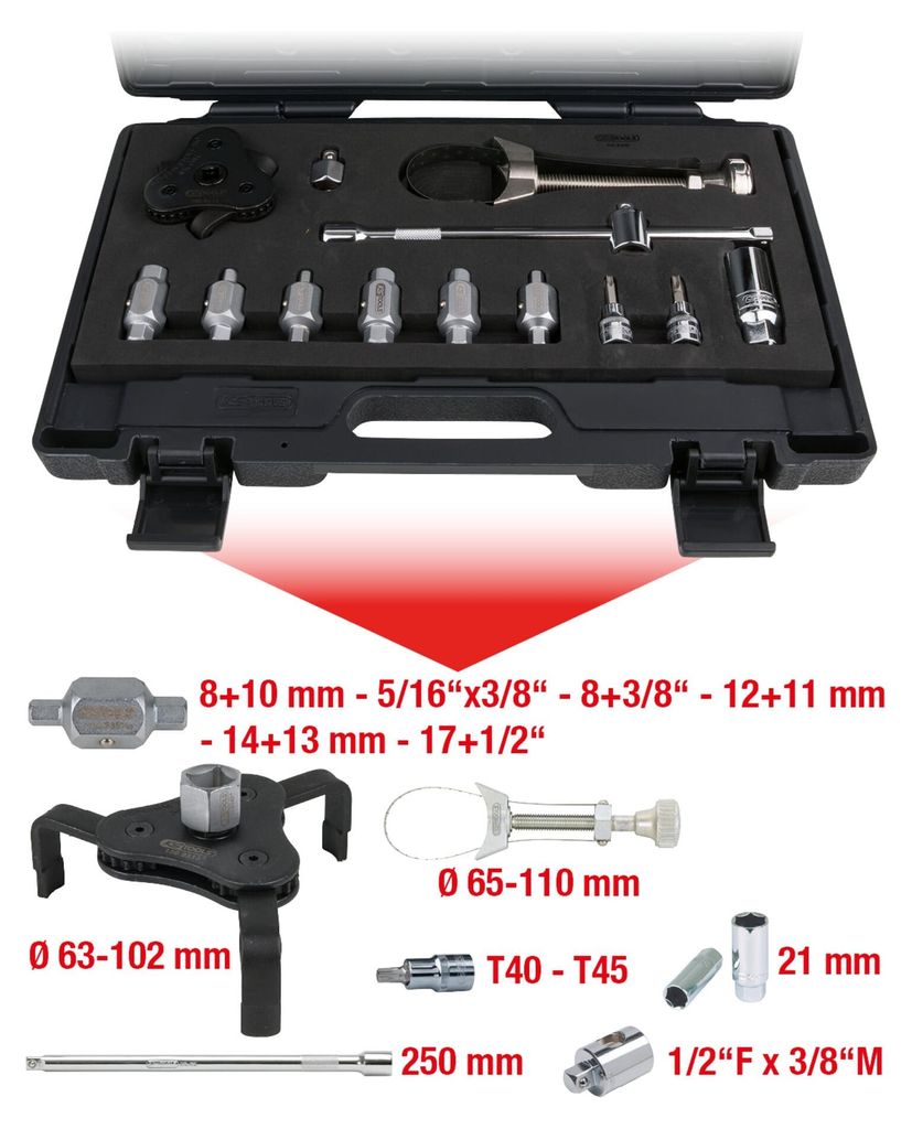 KS TOOLS Werkzeug-Set 150.9300 390mm 188mm 35mm