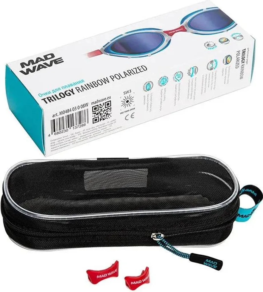 Lunettes de natation pour eau libre et piscine extérieure rouge - 4