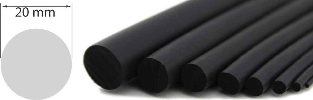 RS20-NBR Rundschnur 20 mm Rundschnüre NBR - Nitril Kautschuk, Gummi, schwarz