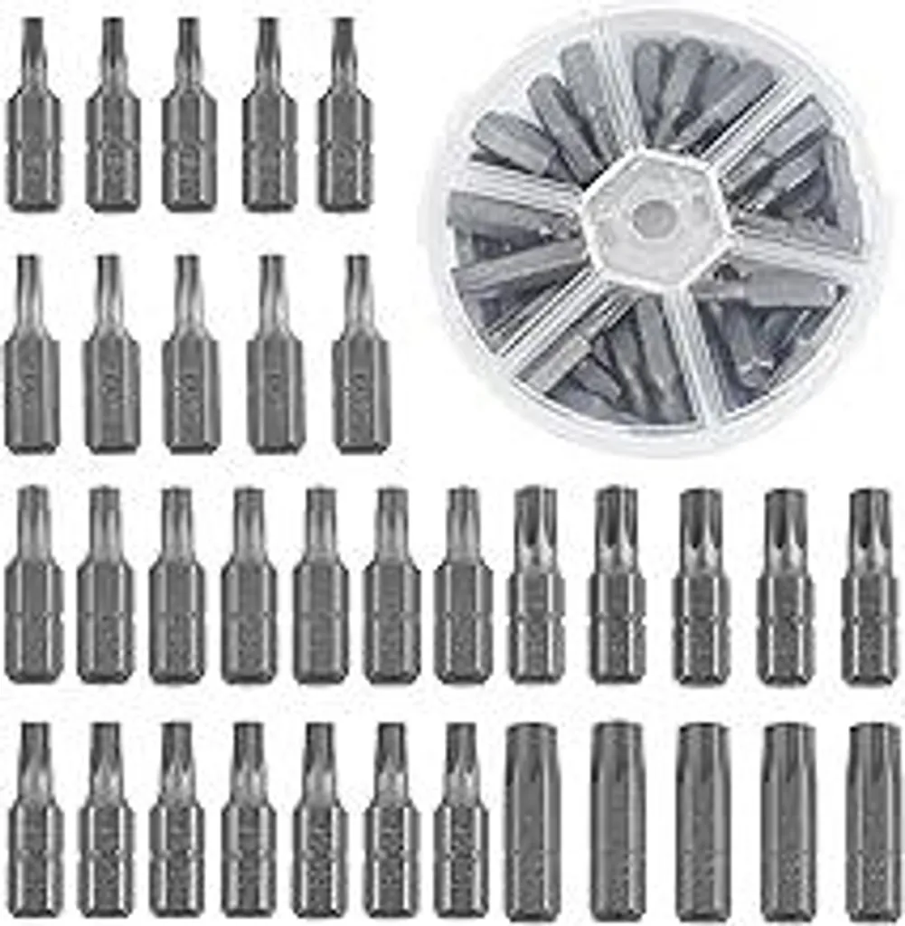 Inserti Torx 25mm Set 34pz S2 Nichelato - Attacco Esagonale 1/4