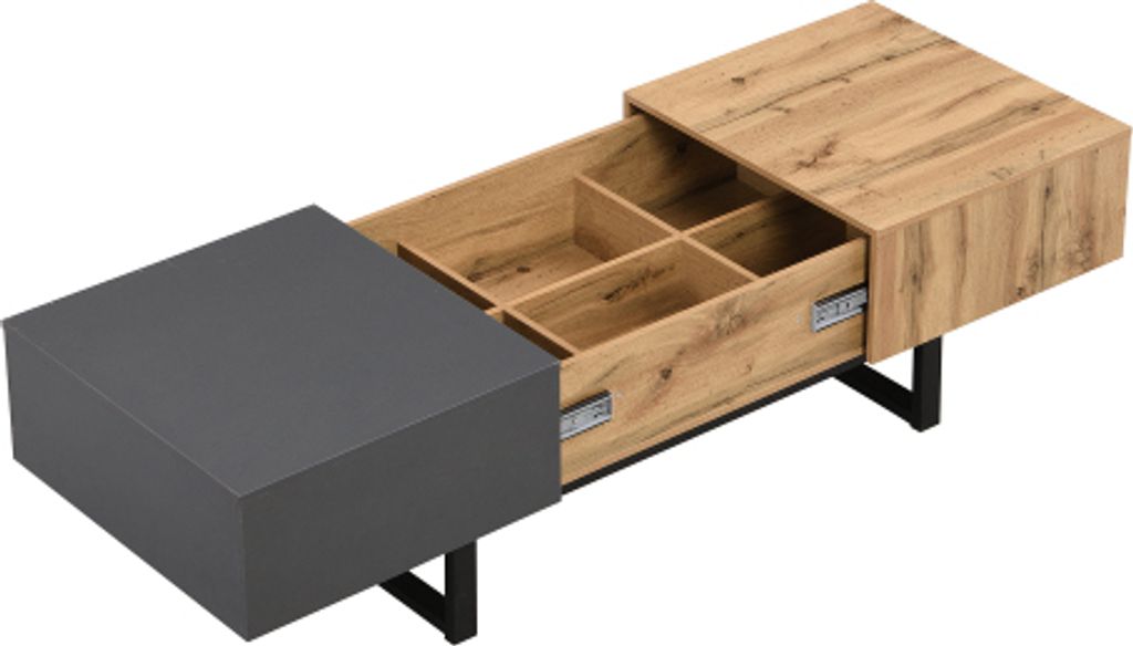 Multifunktionstisch 155x55x40 cm Naturbelassen Esstisch Aufbewahrungstisch Holz Moderner Couchtisch versteckter Aufbewahrung Hochwertige