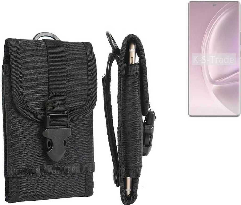 K-S-Trade Holster Handy Hülle kompatibel mit Infinix Zero 40 5G Holster Handytasche Gürtel Tasche Schutz Hülle Robust Outdoor schwarz