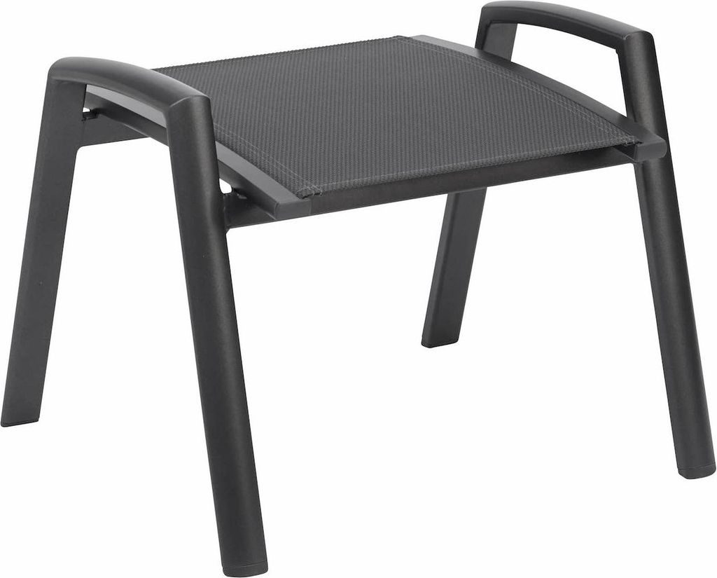 Kettler Hocker LEGATO CURVE, Aluminium Anthrazit / Outdoorgewebe Anthrazit