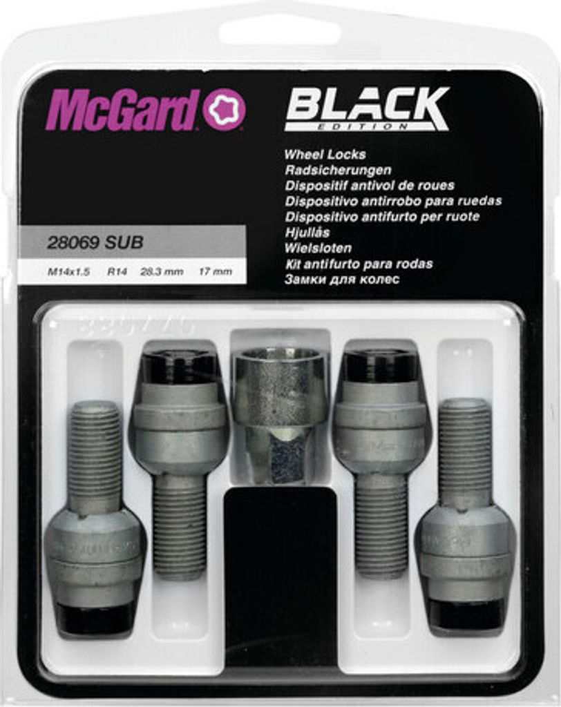 Sphärische Schrauben, Kit 4 St. - Black-Edition - E095