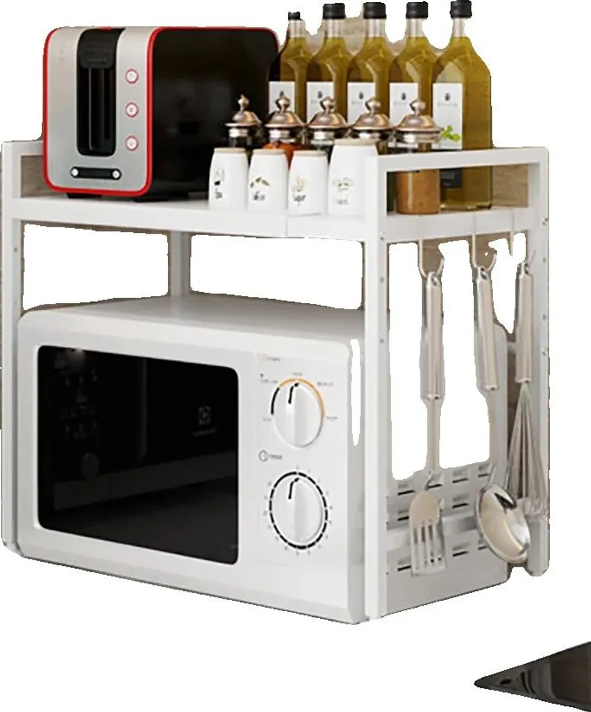 Scaffale Microonde Salvaspazio - Supporto Cucina Robusto 2 Ripiani