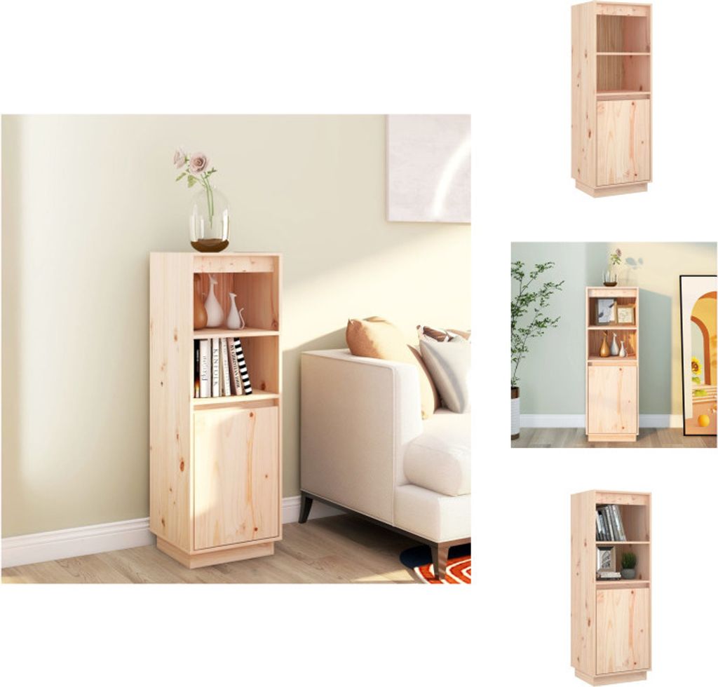 vidaXL Highboard 37x34x110 cm Massivholz Kiefer - Sideboards