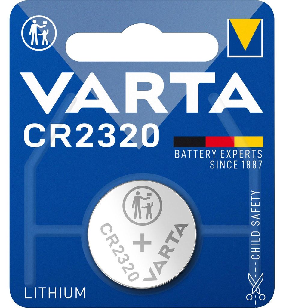 VARTA CR2320 Lithium Knopfzelle 3V 135mAh Ø23x2mm Produktbild 