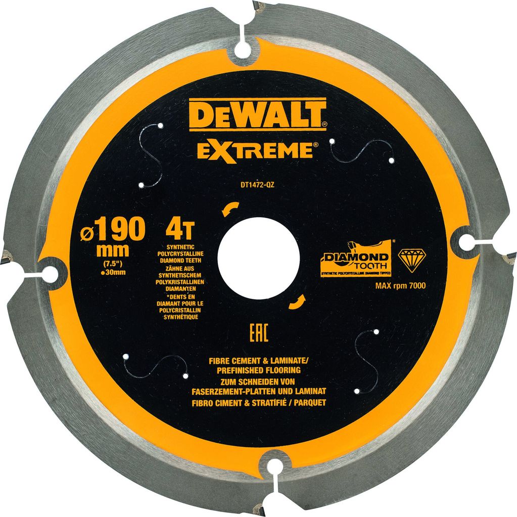 DeWalt Kreissägeblatt PCD 190/30 mm 4Z Produktbild 