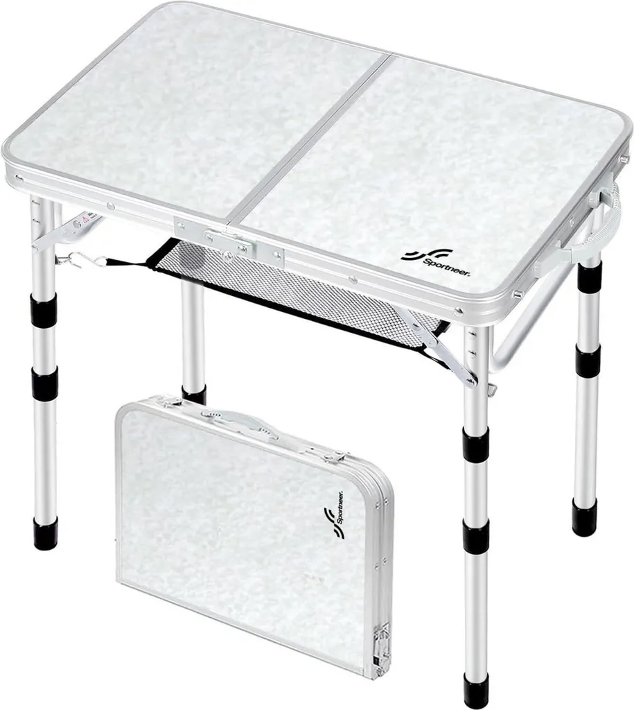 Table de camping pliante Sportneer réglable 60x40 cm alu