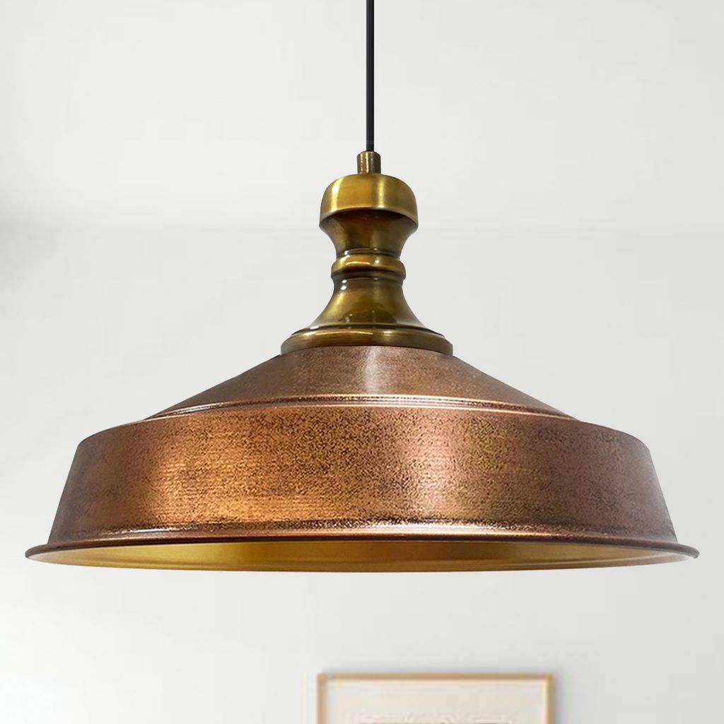 Pendelleuchte | Asletl-Knob | Metall Kupferfarbe Ø41 E27 Pendelleuchte Industrial Vintage