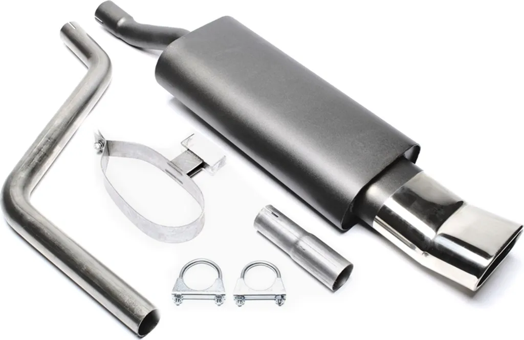 Échappement DTM 70x140mm à Rebord avec Homologation ABE pour Polo 86c Coupe