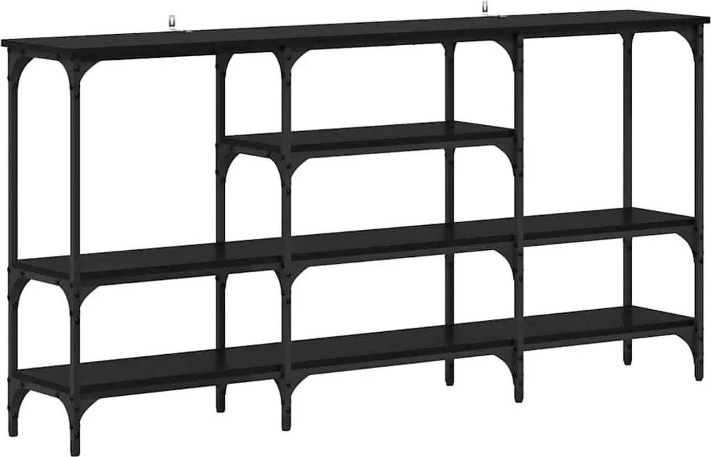 vidaXL Tavolo Consolle Rovere Nero 160x29x80 cm | Mobile Ingresso Salotto