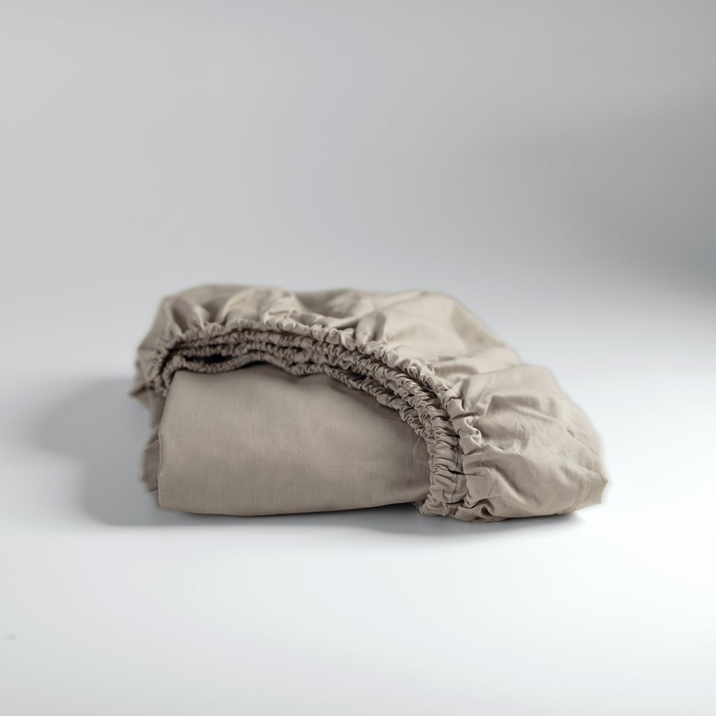 Cinderella Weekend - Spannbettlaken (bis 25 cm) - Baumwolle - 100x200 cm - Taupe