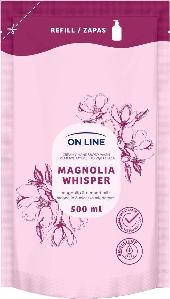 Cremige Magnolien-Mandel 2-in-1 Seife 500ml Nachfüllpackung