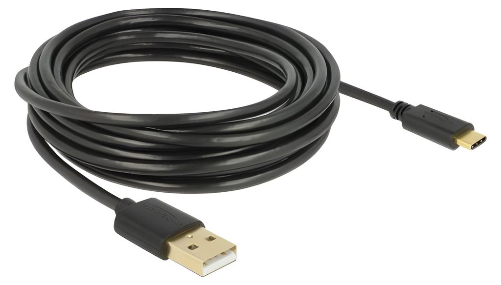 DELOCK Kabel USB 2.0 A > C 4.0m schwarz Immagine del prodotto 
