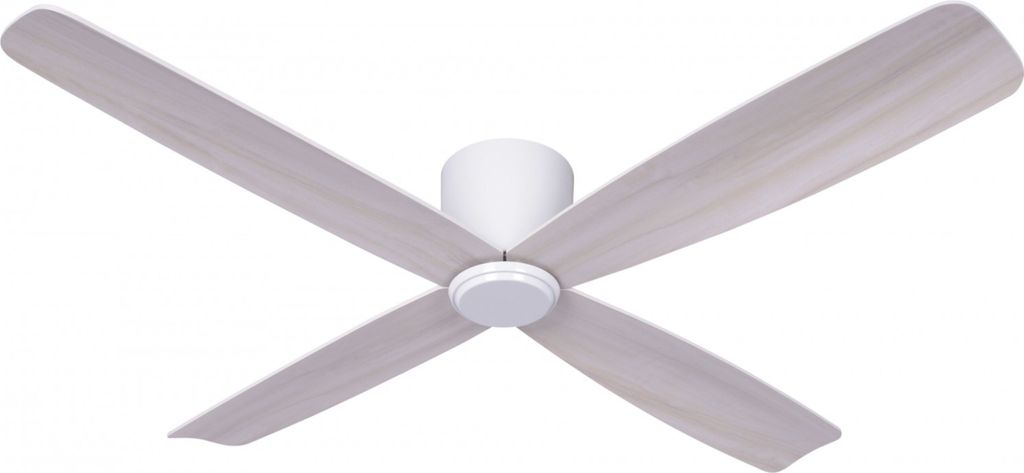 Energiespar Deckenventilator mit Fernbedienung Fraser Weiß 132 cm