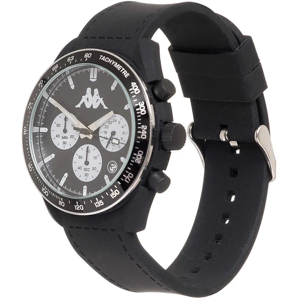 Cronografo Kappa Black Collection Unisex - Orologio Sportivo Nero Opaco