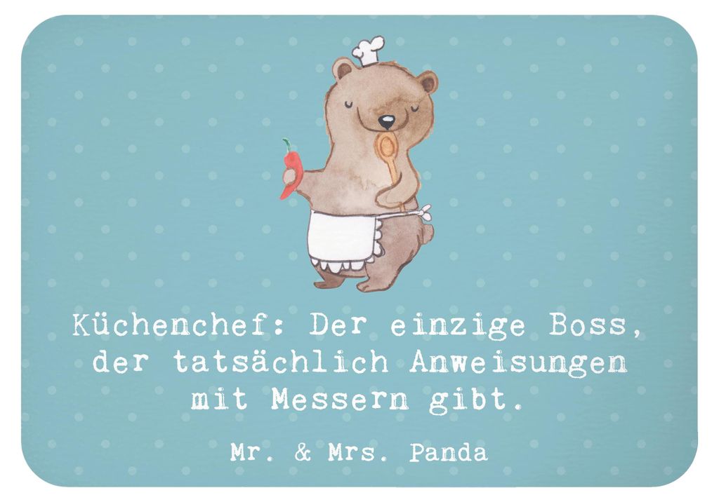 Mr. & Mrs. Panda magnet Koch Anleitung - Meeresbrise - Geschenk, rechteckmagnet, Küche, Spruch Küchenchef, Berufe, Handwerk, Kühlschrankmagnet, ...