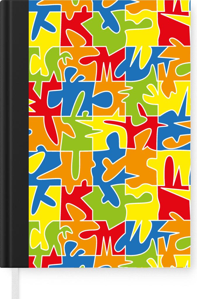 MuchoWow Notizbuch Tagebuch Haushaltsbuch Notebook A5 Puzzle - Muster - Abstrakt - Notizblock - Notizheft - Notebook - Schreibblock - Papier