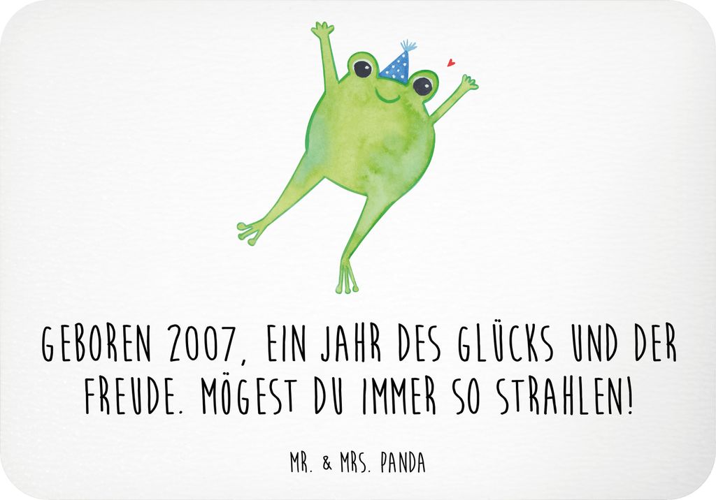Mr. & Mrs. Panda magnet 2007 Geburtstag - Weiß - Geschenk, Glückwunsch, Erinnerungen, Notizhalter, Happy Birthday, zettelhalter, Geburtsjahr, Kü...