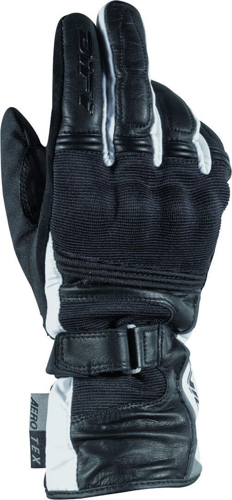DIFI Lizzy Aerotex wasserdichte Damen Motorrad Handschuhe, schwarz/weiß, XS