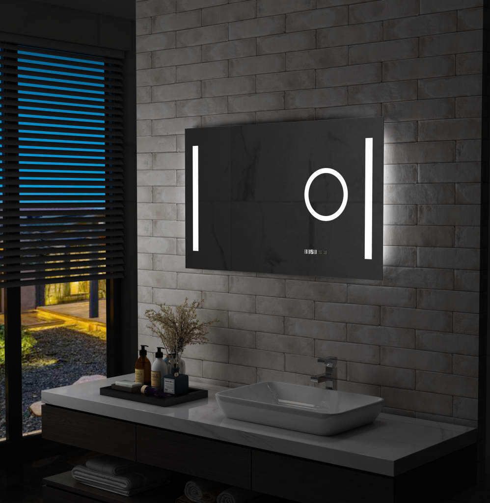 "WINTER SALE"LED-Badspiegel - modernes Design - Badezimmerspiegel - mit Berührungssensor 100x60cm NEU513468 - Wandspiegel