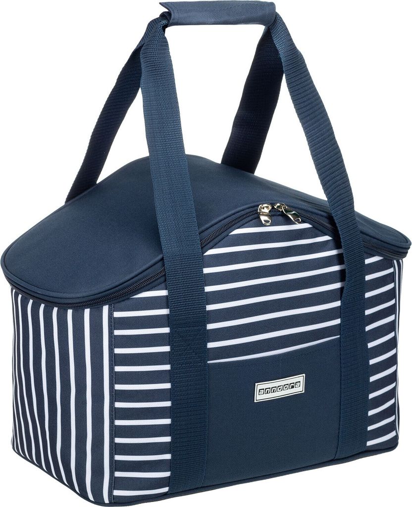 anndora Kühltasche 20 L - Blau Isoliertasche - Blau-Weiß Produktbild 