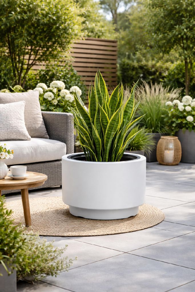 Prosperplast s.r.o. Vaso da fiori con inserto HEOS bianco Immagine del prodotto 