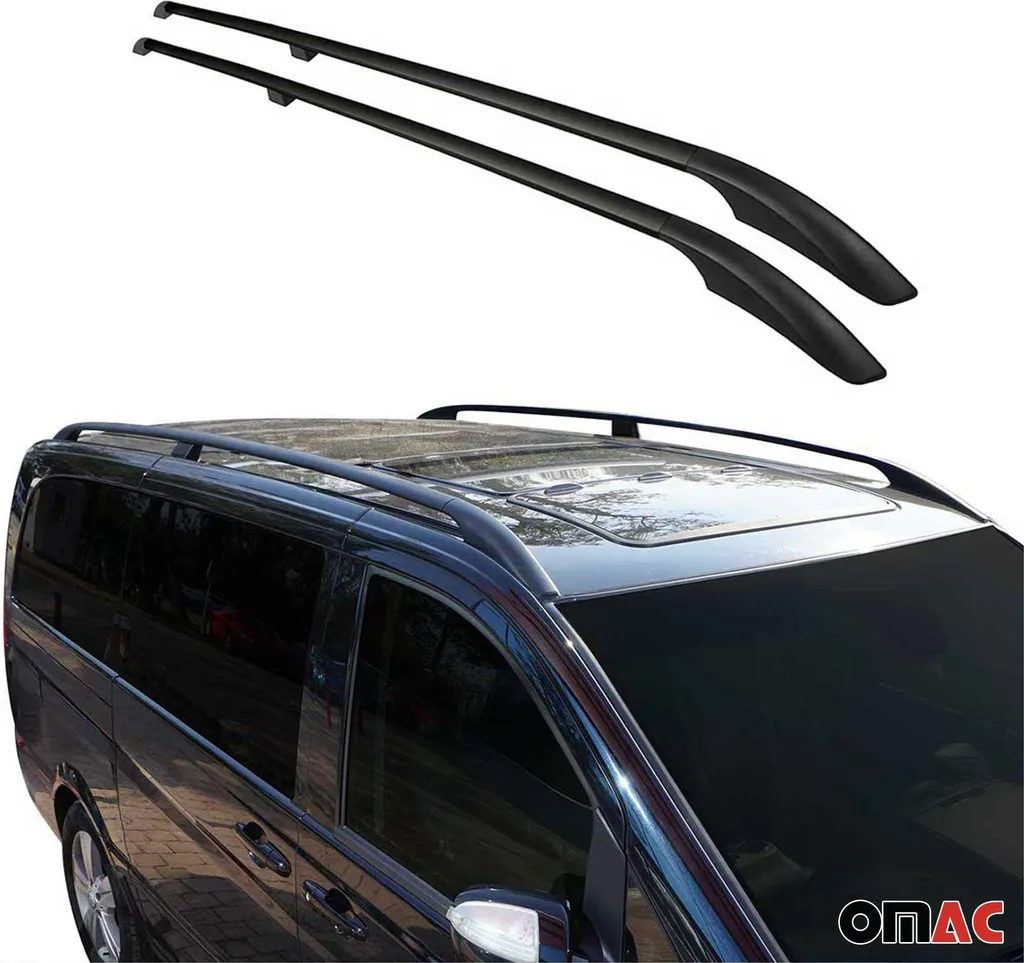 Kit Barre Tetto Fiat Doblo 2000-2010 Alluminio RS Nero Passo Corto