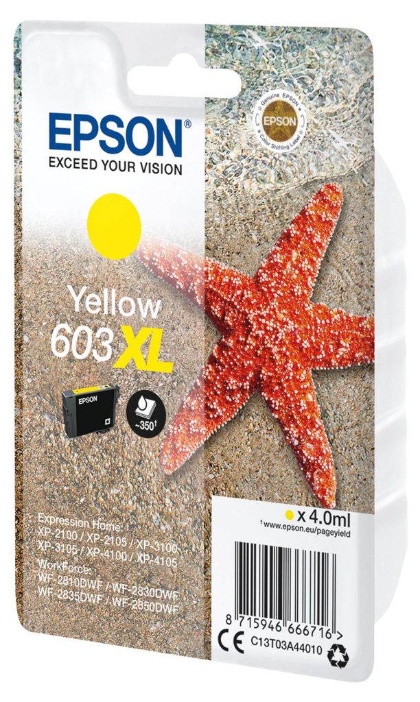 Epson C13T03A44010 Original Epson Tintenpatrone gelb Productafbeelding 