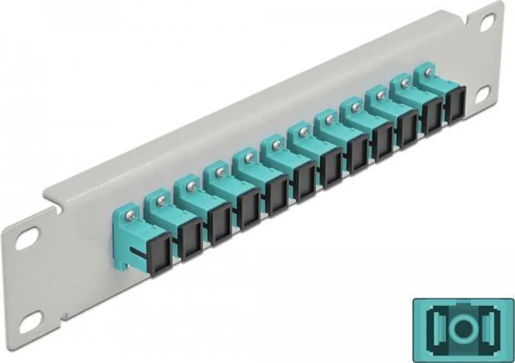 Panneau de brassage fibre optique 10 pouces 12 ports SC Simplex 1U