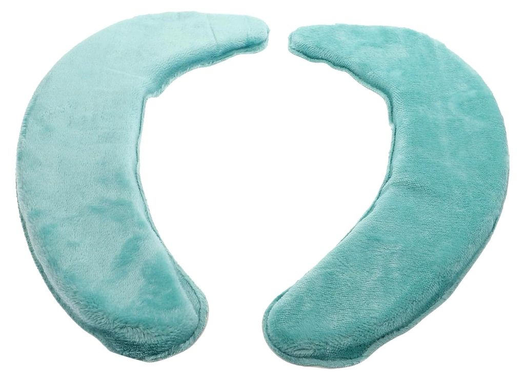 Selbstklebende Toilettensitzauflagen aus Flanell, Dicke, Warmes WC-Kissen für Büro und kalte Tage, Waschbare Toilettenmatten, 1 Paar, Himmelblau