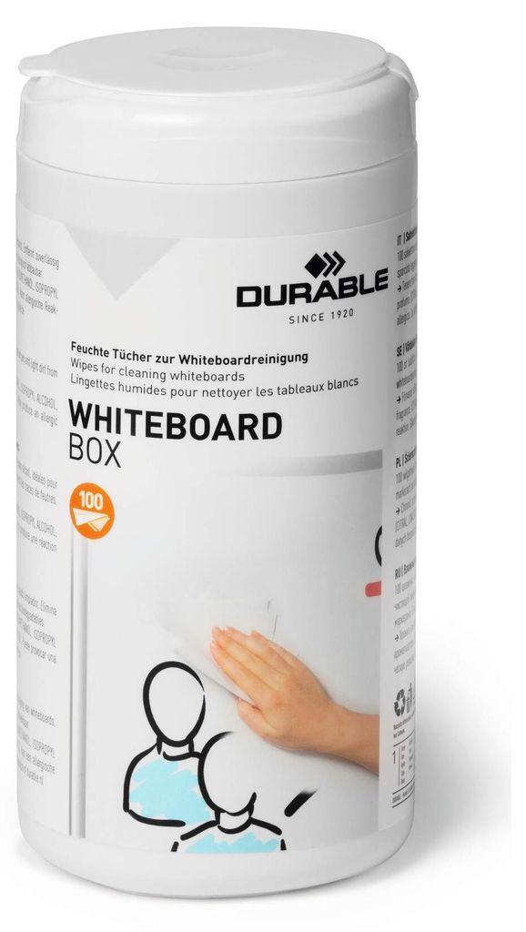 DURABLE ?ciereczki do tablic WHITEBOARD BOX 100, Bia?y, Zdjęcie produktu 