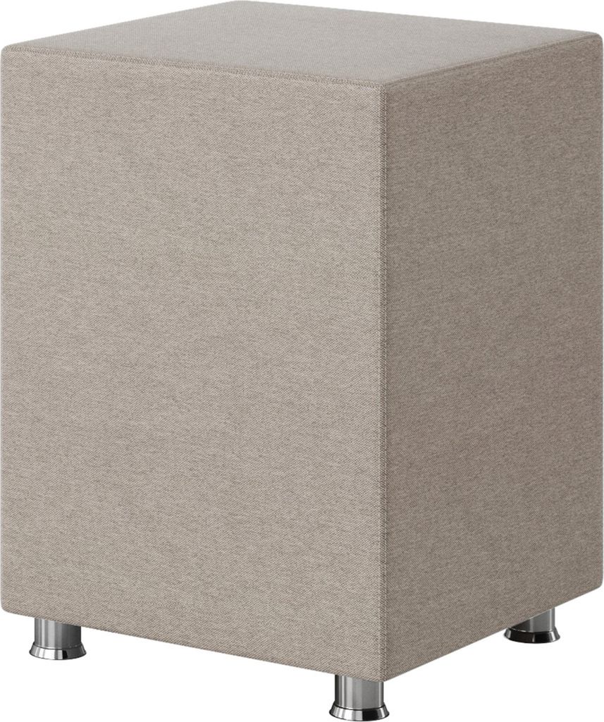 Inter Handels Nachttisch Hocker Kara Würfel Cube muddy 40x40x60 Webstoff