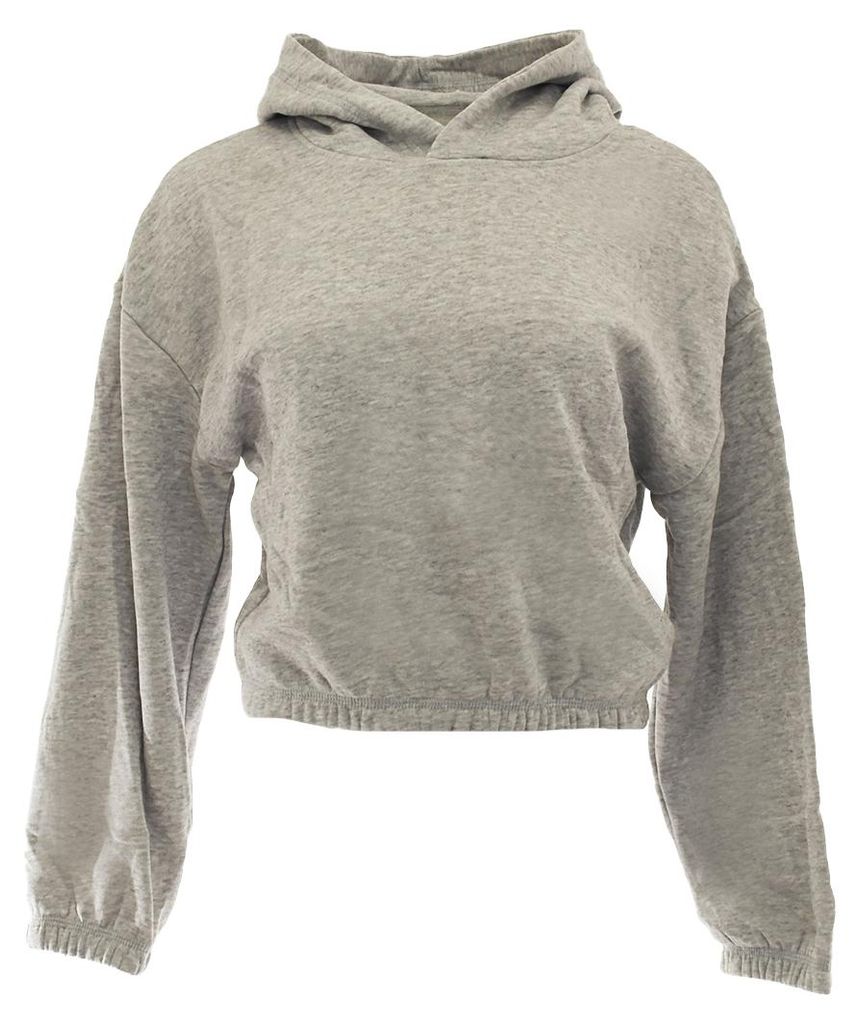 Damen Hoodie Pullover Sweat Pulli kurz uni ultra soft Vlies Produktbild 