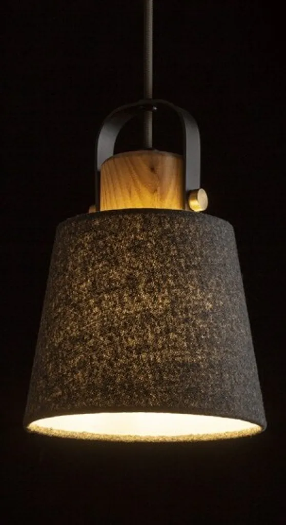 Pendente CHOUPETTE Nero e Legno E27 11W | Lampadario Design Nordico