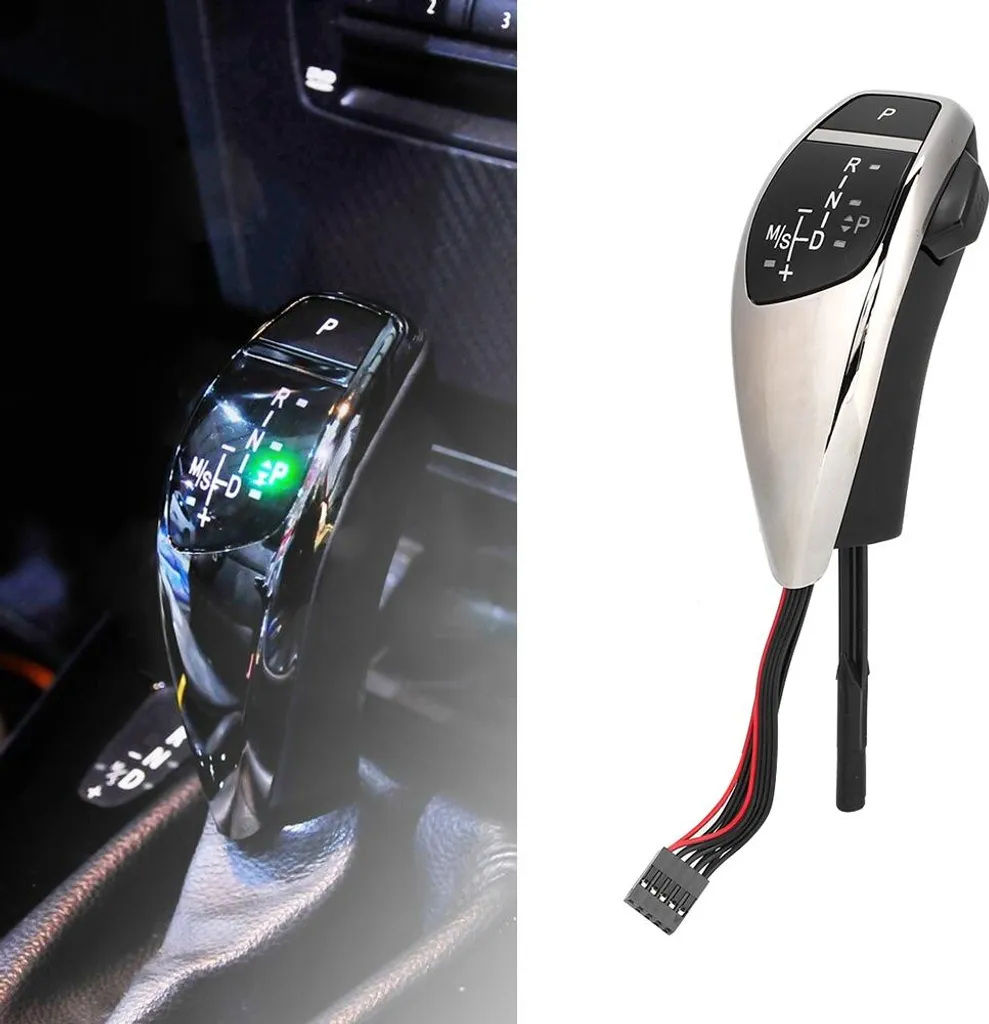 Pommeau de levier de vitesses LED RHD auto pour BMW E90 E91 E92 Noir