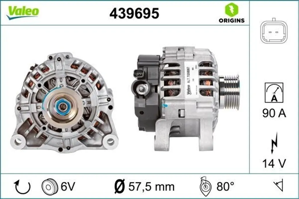 Alternateur pour Jumper et C3 pour remplacer une pièce 5702H1 défectueuse