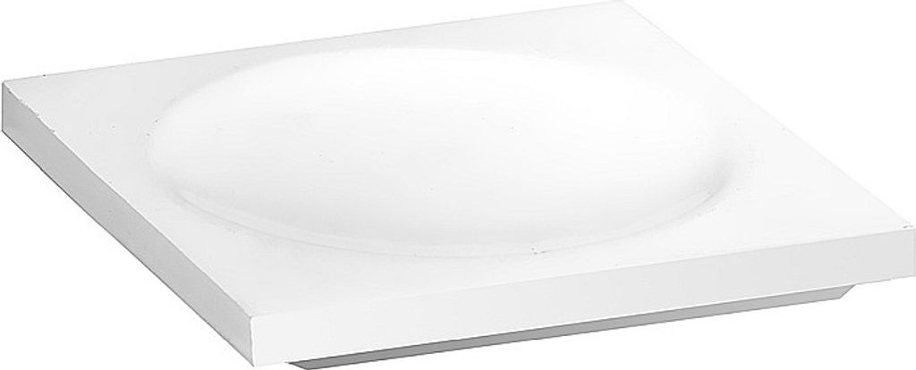 MAXIMA Seifenablage Polyresin Weiß 95x15x95 mm für Bad & Küche >> freistehend anwendbar