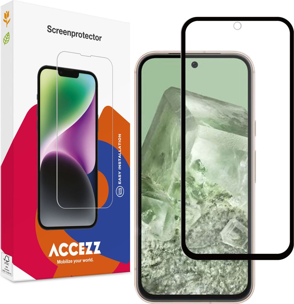 Accezz Full Cover Screen Protector aus gehärtetem Glas Google Pixel 8a