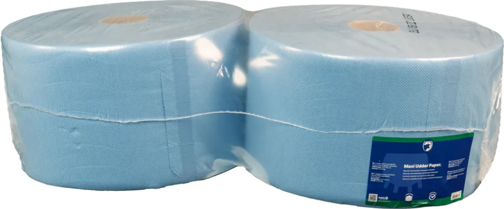 Papier à pis bleu en bobine essuie-pis ouate pour nettoyage agricole