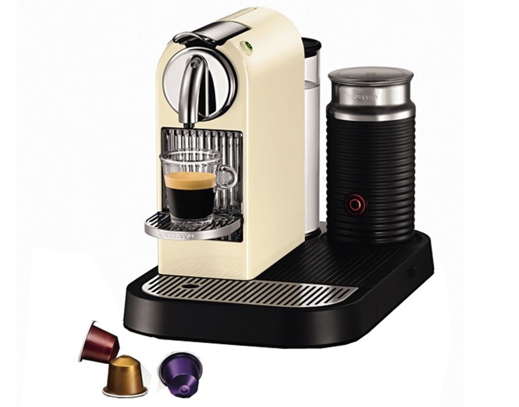Delonghi EN 265.CWAE Citiz&milk 60'S Cream White Nespresso Pad/Kapselmaschine, 1870 Watt, 19 Bar, 1 l F?llmenge, Milchaufsch?umer