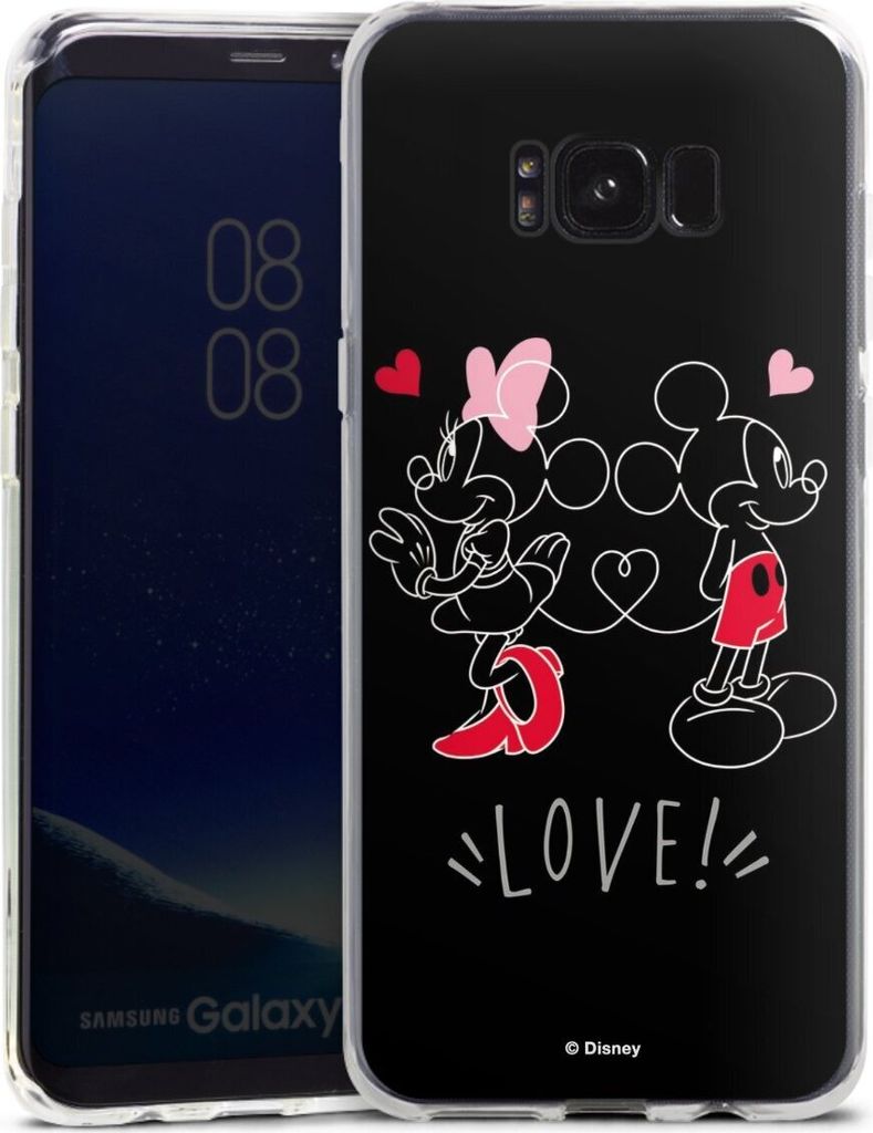 DeinDesign Handyhülle für Samsung Galaxy S8 Plus Silikon Hülle Case Smartphone Schutzhülle Disney Liebe Mickey & Minnie Mouse