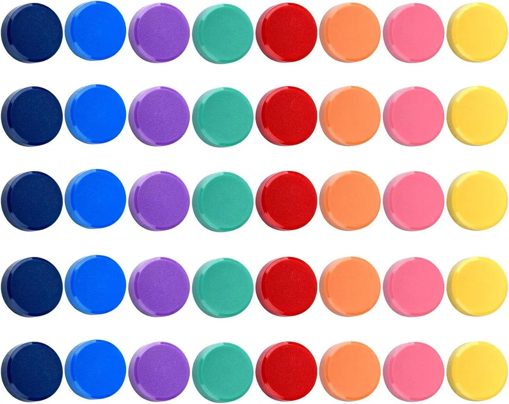 Fixez vos Notes sans Glisser : 40 Aimants de Tableau Blanc Haute Densité