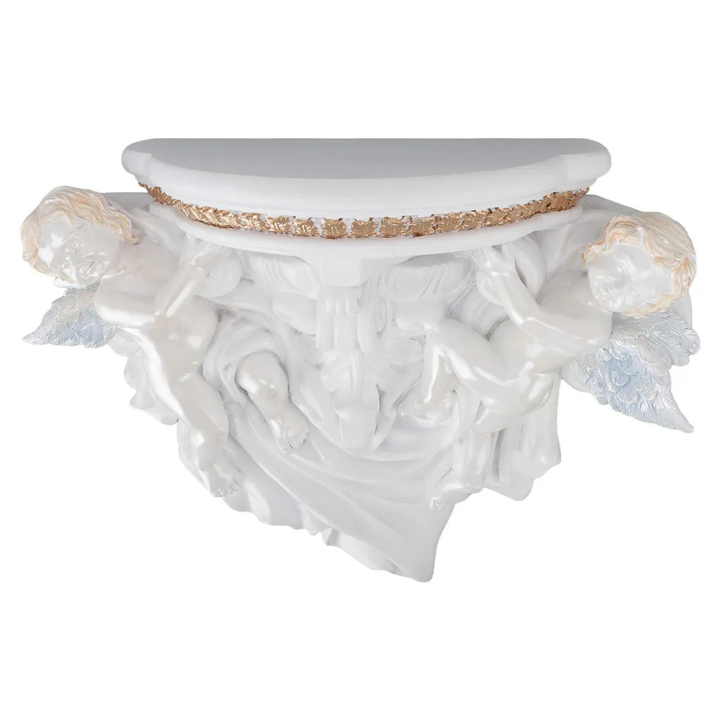 Console Murale Ange en Résine - Support de Décoration Style Classique