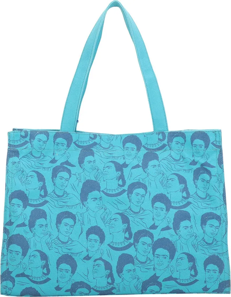 Fritzi aus Preußen borsa shopper borsa a tracolla Easy 01 Canvas Shopper Frida Heads petrolio - 4